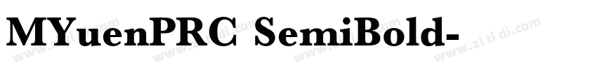 MYuenPRC SemiBold字体转换